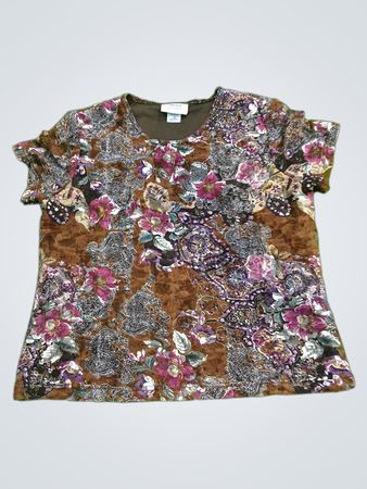 Tradition kleine Damen Blumenmuster Top