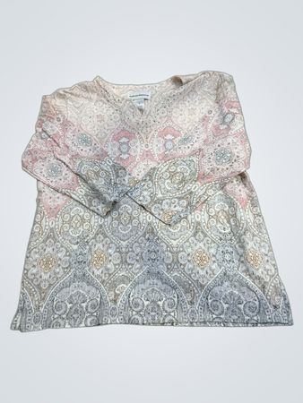 Alfred Dunner Women's Patterned Blouse with Rhinestones