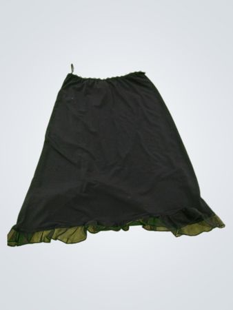 Schwarzer Slip mit Rüschensaum