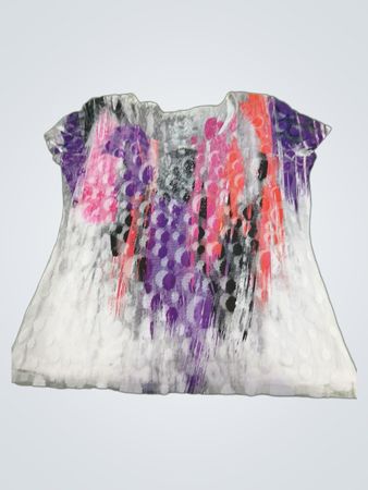 Weißes T-Shirt mit abstraktem Druck
