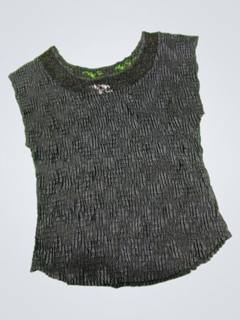 Top sans manches texturé noir Dressbarn