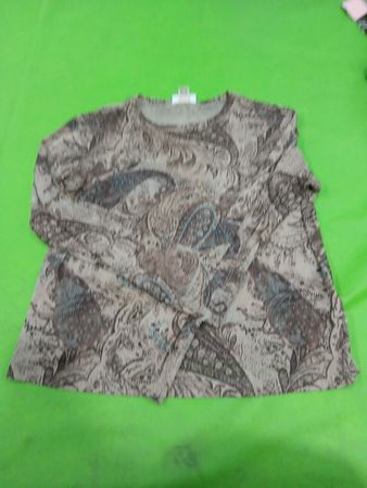 Barbara Lesser Fibers Haut à manches longues en imprimé paisley pour femmes