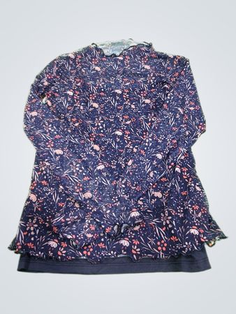 Blue floral long sleeve shirt