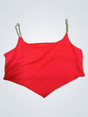 Wearever Red Chain Strap Crop Top