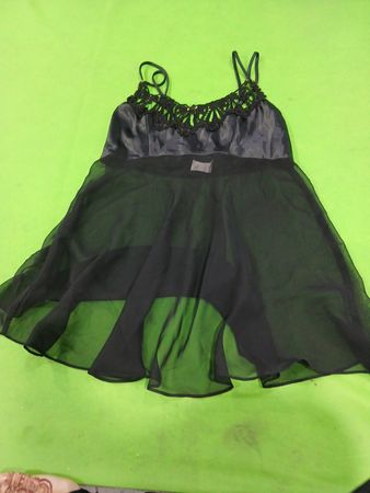 California Dynasty Black Babydoll Chemise