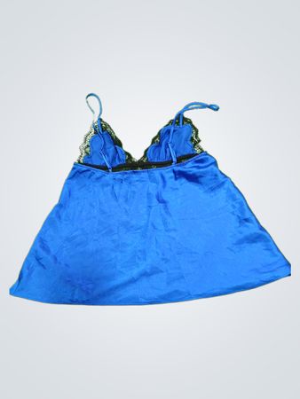 Victoria's Secret Blue Lace Trim Cami Top