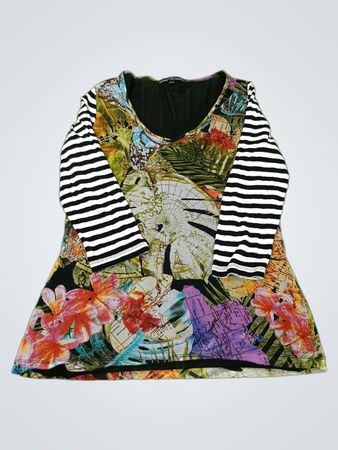 CYC Long-Sleeve Tropical Print Top