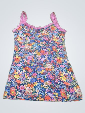 Stripe & Stare Floral Lace Trim Camisole
