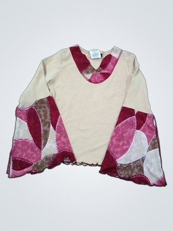 Jordache Girls' Long-Sleeve Patchwork Top