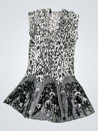 Milans Pleated Leopard Print Dress