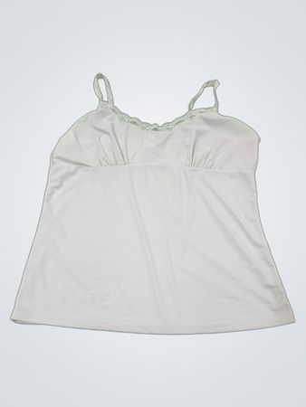 Sentiments White Lace Trim Cami Top XL/TG