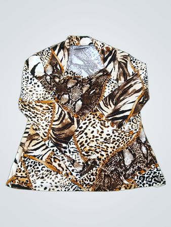 SIMONTON Says conçu par George Simonton Chemise à imprimé animal