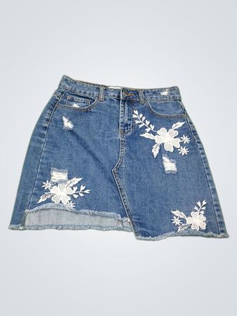 Velvet Heart Denim Skirt