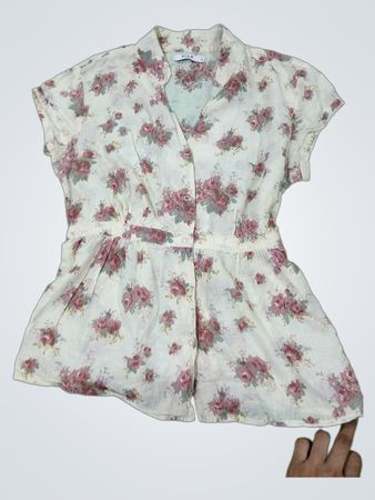 Vila Clothes Floral Short-Sleeve Blouse