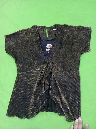 Black and Gold Sparkly Top