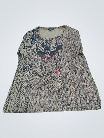 ALISON SHERRY Long Sleeve Printed Top