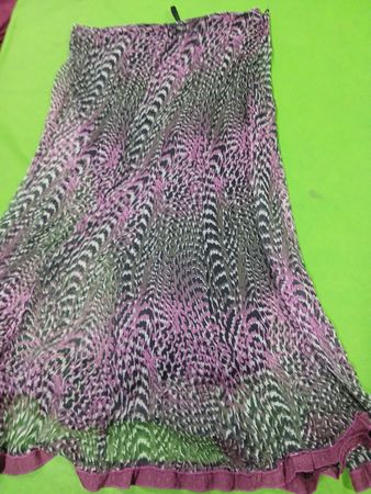 Unbranded Pink and Black Animal Print Maxi Skirt