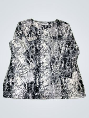 JM Collection Petite Snake Print Top