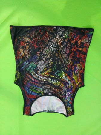 NESS Women's Size S Multicolor Lace Overlay Top