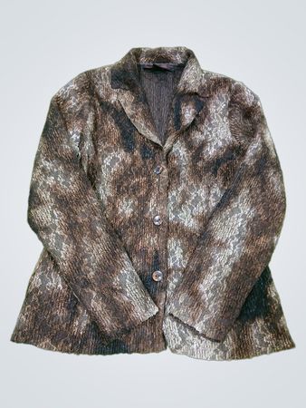 Picoté Collection Brown Textured Blazer