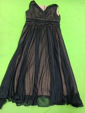 Connected Apparel Damen Schwarzes Ärmelloses Maxikleid Größe 8