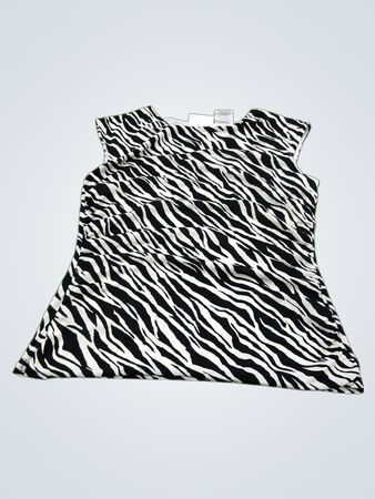 Kathie Lee Collection Zebra Print Sleeveless Top