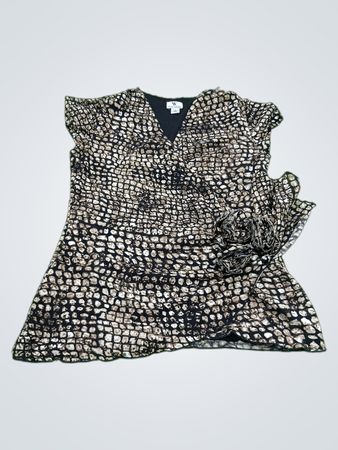 Blouse froncée à imprimé serpent Worthington pour femme