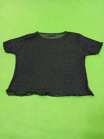 Brandy Melville Black Sparkle Mesh Top