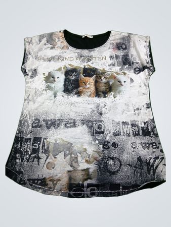 T-shirt avec impression de chaton