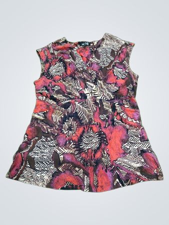 NIC+ZOE Women's M Sleeveless Printed Top