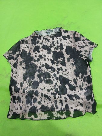 Wild Fable Cow Print Mesh Top