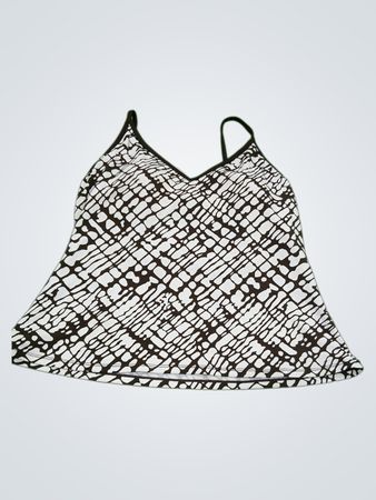 Tankini-Oberteil mit abstraktem Muster