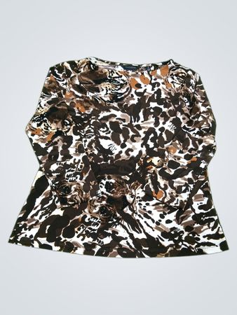 INVESTMENTS Tiger Print Long Sleeve Top