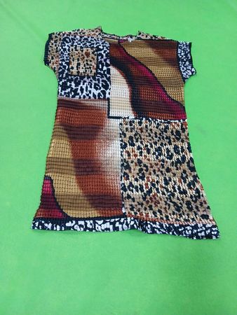 Tunique en patchwork plissé