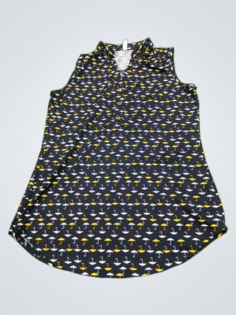 Perception Concept Sleeveless Women's Top with Umbrella Print