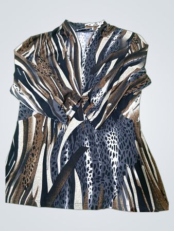 Laura PETITES Animal-Print-Shirt
