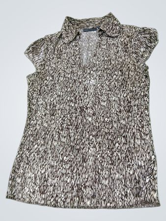 Next Woman braun-weiß gemusterte Bluse