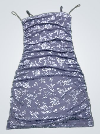 Gerafftes Minikleid mit Blumenmuster
