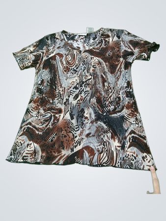 CARROLL REED Damen Faltenoberteil mit Animalprint