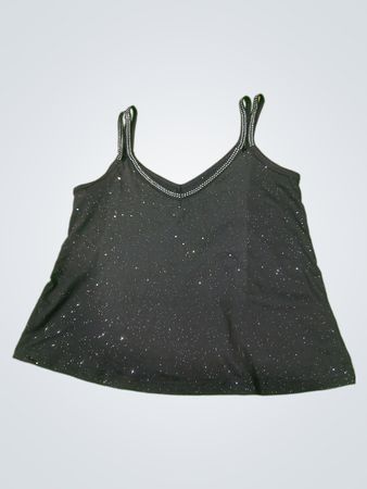 Schwarzes Glitzer-CamiTop