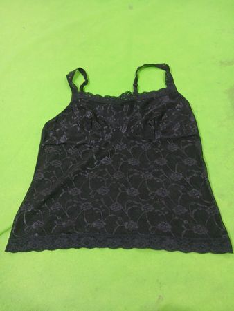 Schwarze Spitzenbesatz-Cami