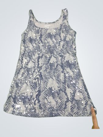 Old Navy Ärmelloses Pailletten-Kleid mit Snake-Print