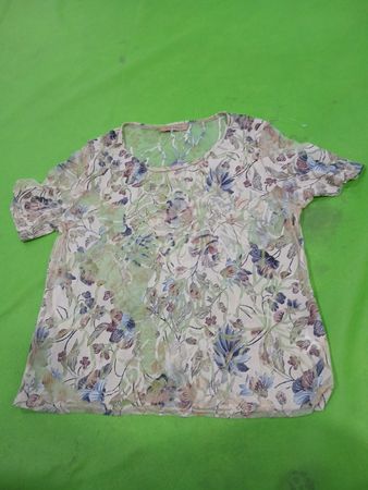 VICE VERSA Floral Print Sheer Top