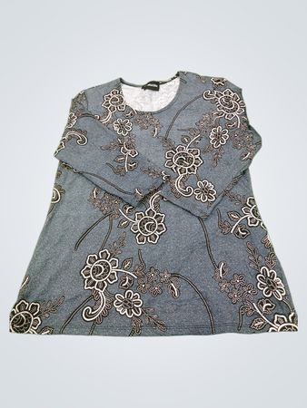 LA MADONA Women's Floral Print Long Sleeve Top