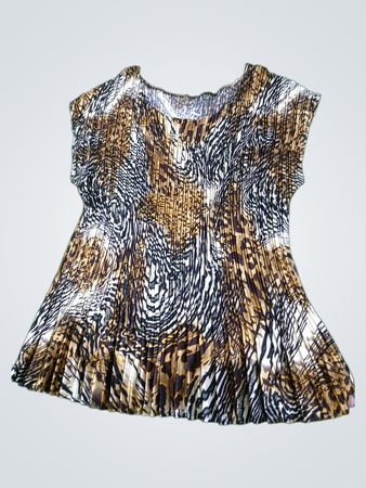 Plissiertes Oberteil mit Animalprint