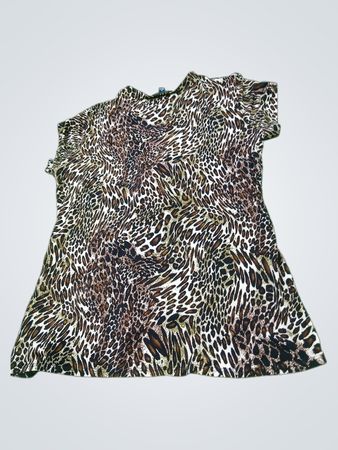 Notations Leopard-Print Twist-Front-Top