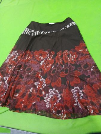 Coldwater Creek Damen Rock mit braunem Blumenmuster