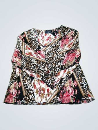 Brittany Black Petite bedruckte Bluse