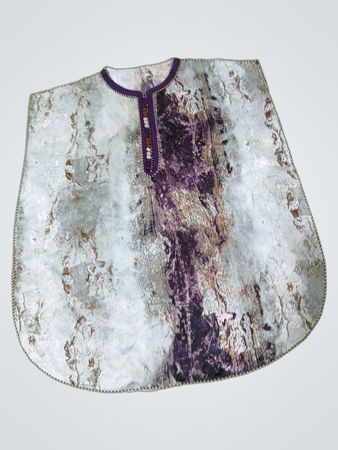 Ungebundener Kaftan mit abstraktem Druck