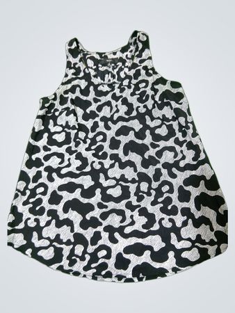 Mossimo Schwarz-Weißes Animal-Print-Trägershirt